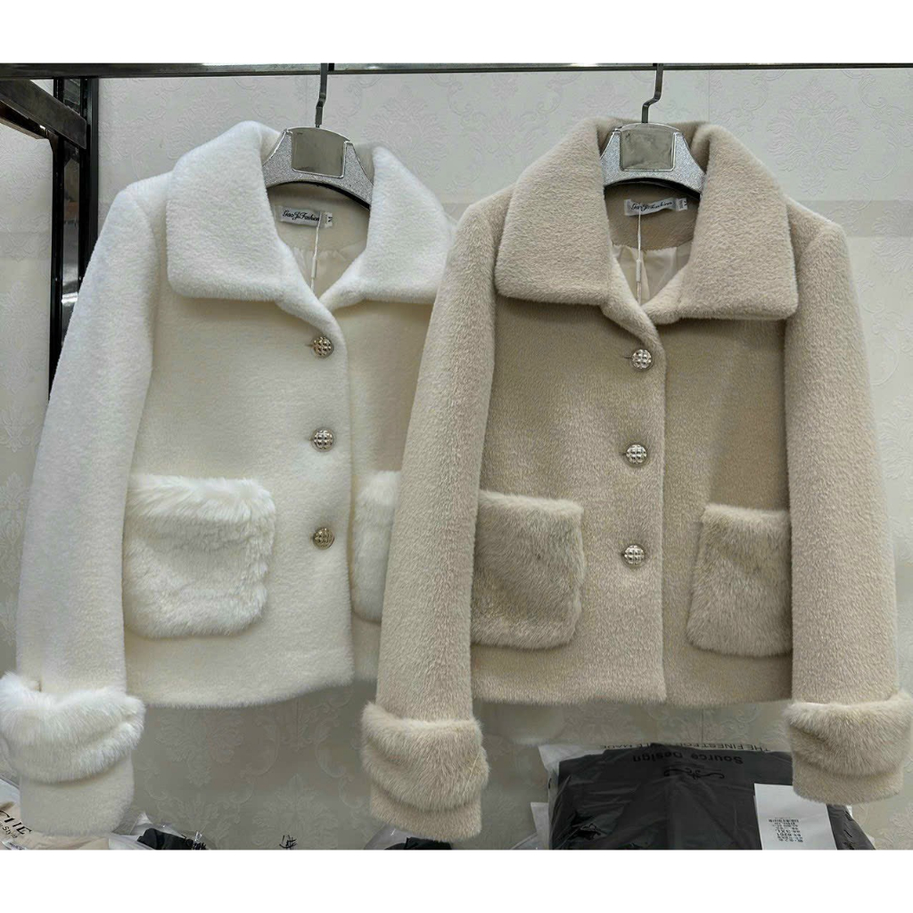 ÁO KHOÁC DẠ LÔNG PHỐI TAY