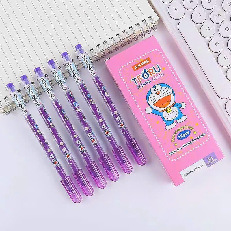 Hộp 12 cây bút gel nho Thoru  nét nhỏ dành cho học sinh tiểu học