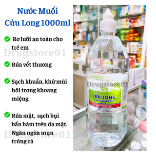 Nước muối Cửu Long giúp sát khuẩn, súc miệng chai 1000ml