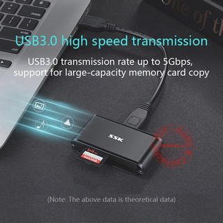 Đầu đọc thẻ nhớ USB 3.0 SD Micro SD TF CF SSK SCRM-630 -High-speed USB 3.0 multi-function memory card data reader