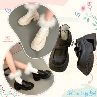 Giày oxford đế cao 7p phong cách anh quốc đáng yêu dễ thương dành cho nữ