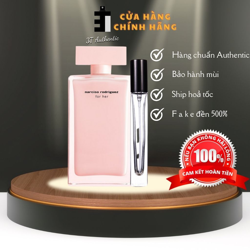 Nước hoa 𝐍𝐚𝐫𝐜𝐢𝐬𝐨 𝗙𝗼𝗿 𝗛𝗲𝗿 10ml | nữ | chính hãng auth