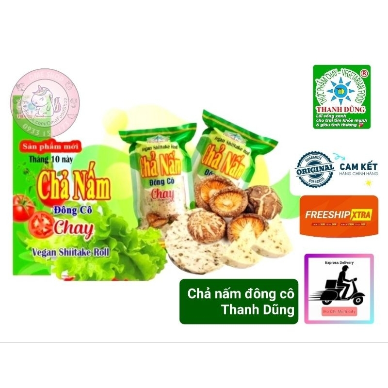 🍀 Vegan - Chả Nấm Đông Cô Thanh Dũng / Vegan Shiitake Roll 500gr (Cấp đông / Frozen) - giao hỏa tốc Hồ Chí Minh
