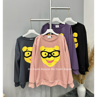 Áo sweater chất cotton tăm in chữ HÌNH POO