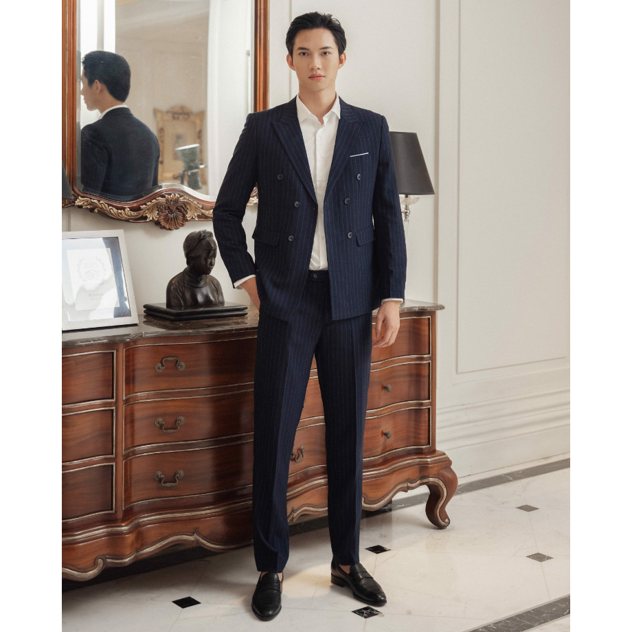 XẢ QUẦN LẺ SIZE - QUẦN ÂU NAM KẺ DỌC SEVEN UOMO KX38 SIZE L