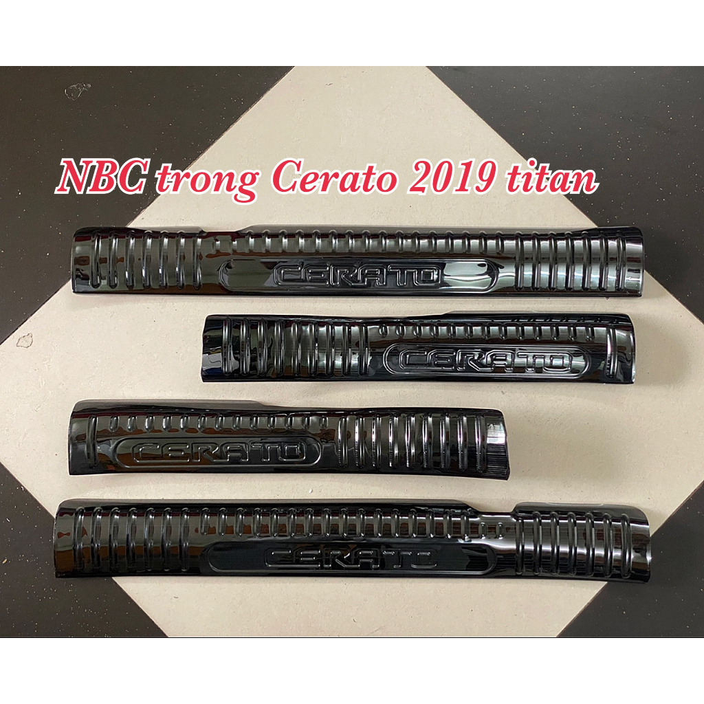 Ốp bậc cửa chống xước trong Kia Cerato 2019+ TT. #Nẹp bước chân trong Kia Cerato 2019-2023 TT