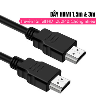Dây HDMI dài 1.5m và 3m chống nhiễu hiệu quả, truyền tải tín hiệu ổn định chuẩn Full HD 1080P