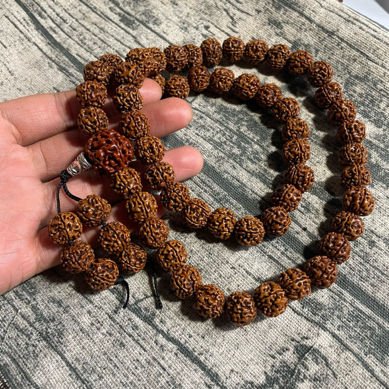 Chuỗi kim cang rudraksha dưỡng bơ 54-108 hạt 13-14ly