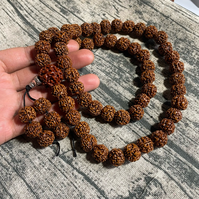 Chuỗi kim cang rudraksha dưỡng bơ 54-108 hạt 13-14ly