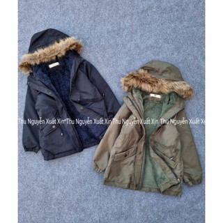 Parka lót lông cừu unisex cho mẹ và bé