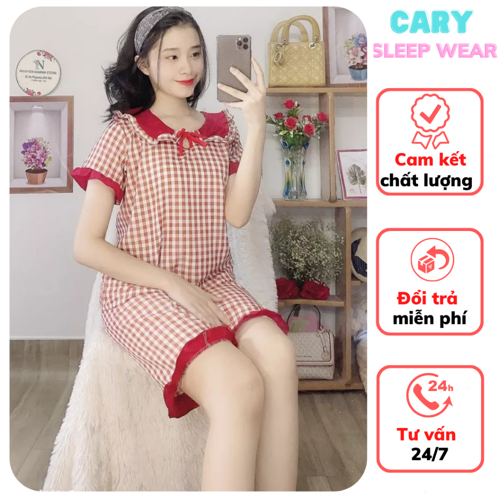 Đồ bộ lửng lụa hàn mặc nhà dễ thương mềm mát CARY