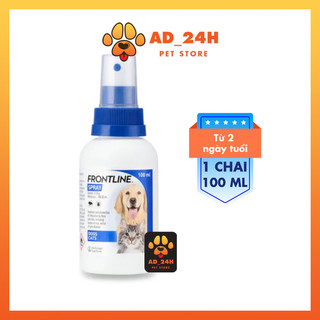 Chai xịt diệt ve rận, bọ chét chó mèo - Frontline Spray 100ml