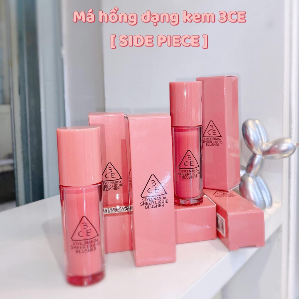 Má Hồng 3CE Dạng Kem Side Speice Hồng Đào Lâu Trôi 3CE Sheer Liquid Blusher 3g CHÍNH HÃNG
