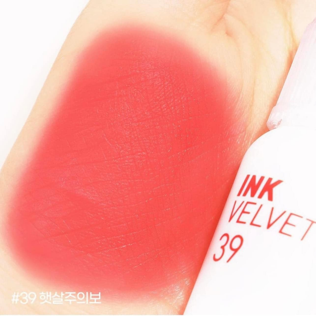 Son Ink Peripera 39 Sunny Orange Đỏ Cam Ink Velvet Lip Tint Kem Lì