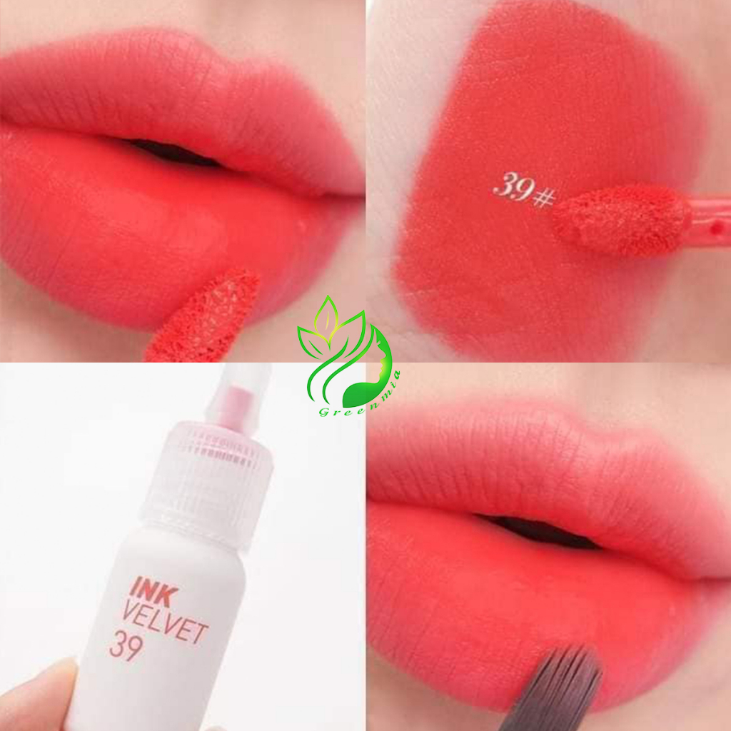 Son Ink Peripera 39 Sunny Orange Đỏ Cam Ink Velvet Lip Tint Kem Lì