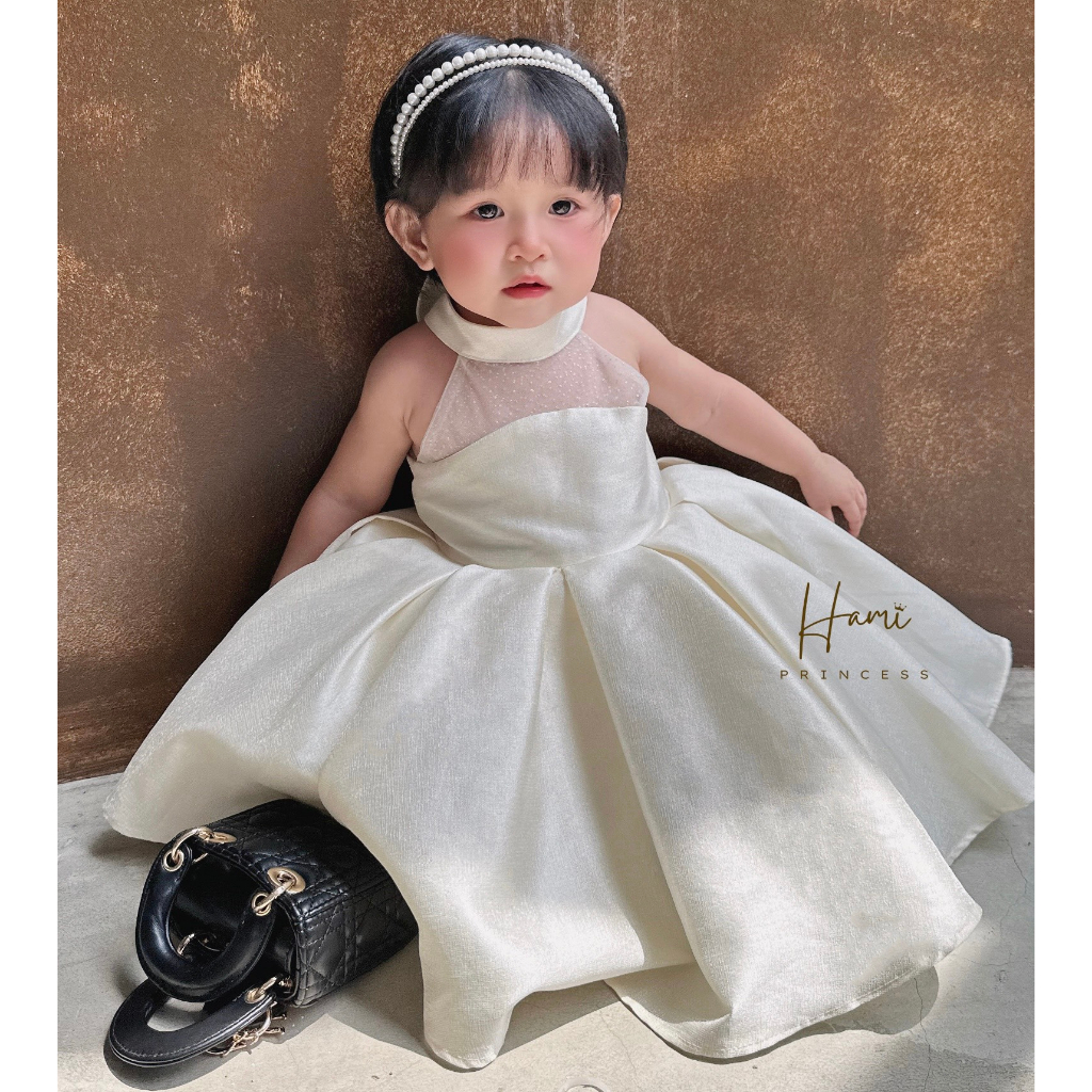 𝐓𝐢𝐧𝐚 𝐃𝐫𝐞𝐬𝐬 - Váy Công Chúa Cổ Yếm Hm54