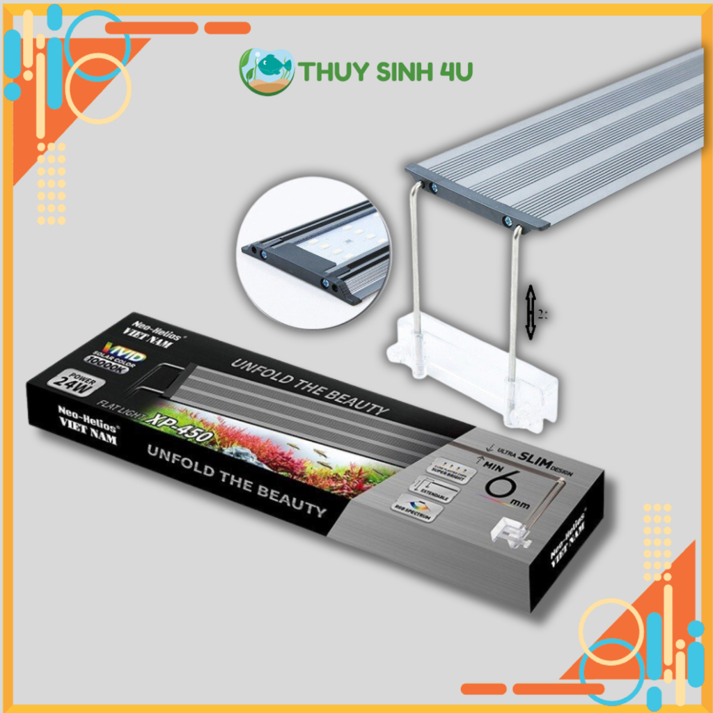Đèn thủy sinh Neo Helios Flat XP Series Solar - RGB 3 in 1 đỏ cá không đỏ nước