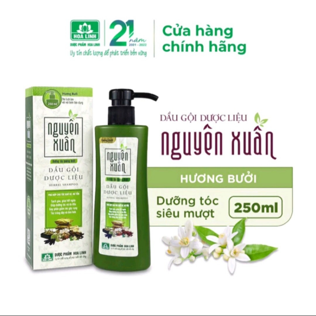 Dầu gội dược liệu Nguyên Xuân Dưỡng tóc Hương Bưởi 250ml