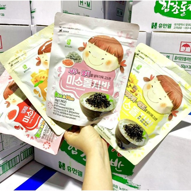 Rong biển rắc cơm Binari cho bé ăn dặm