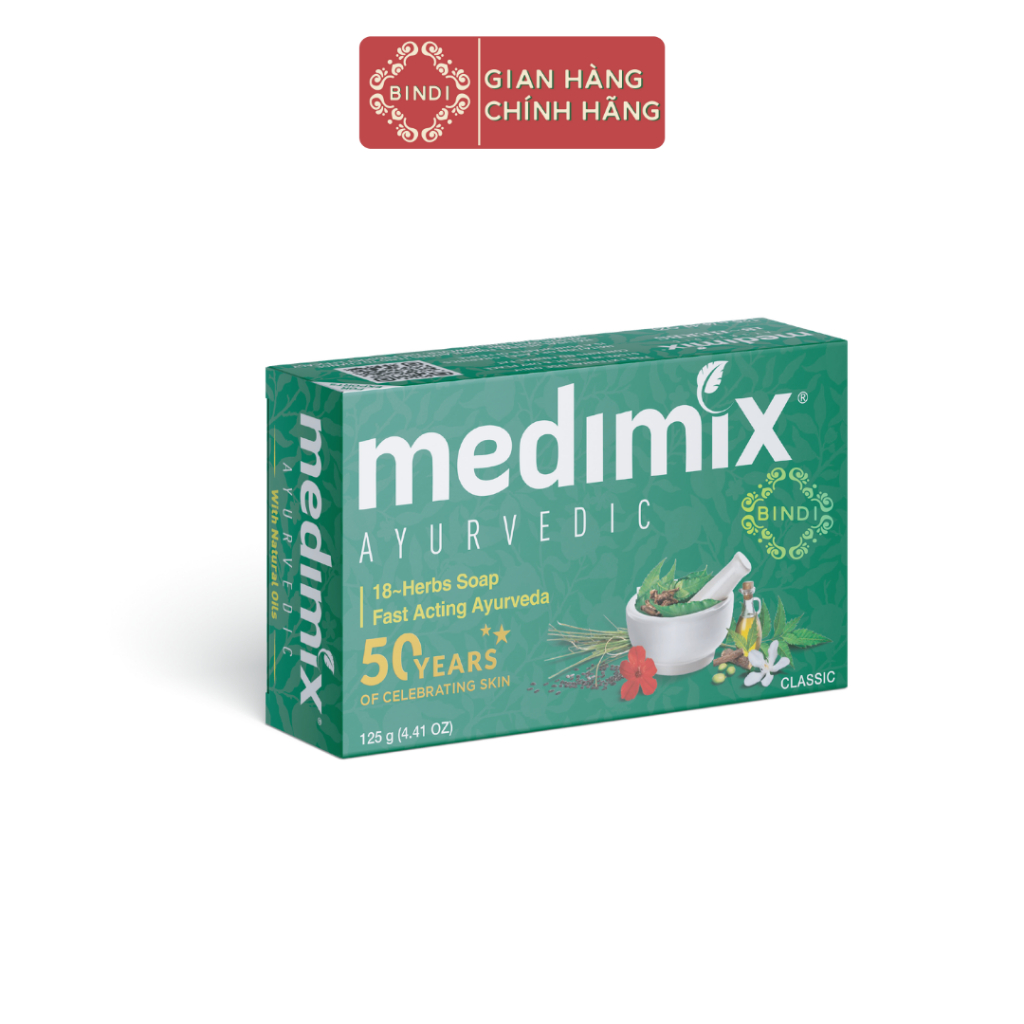 Xà phòng Medimix 18 Loại Thảo Dược Ayurveda Tác Động Nhanh 125g