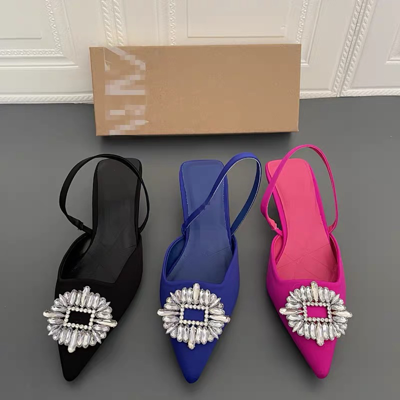 GIÀY CAO ZARA HỞ GÓT ĐÍNH ĐÁ LẤP LÁNH