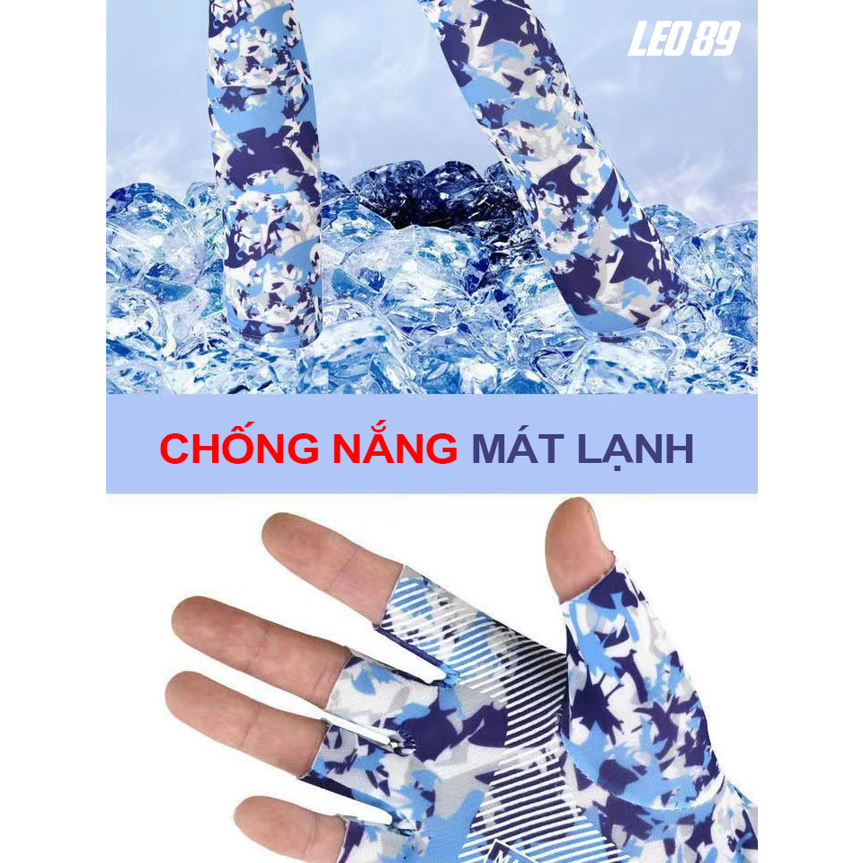 Găng Tay Rằn Ri Chống Tia Uv Mát lạnh