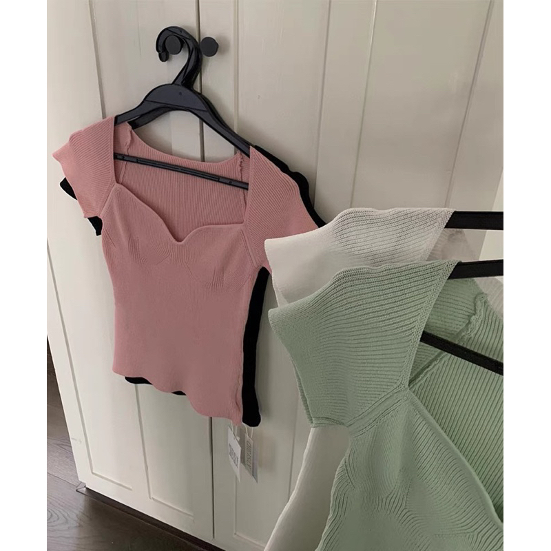 Áo Len Cộc Tay Cúp Ngực