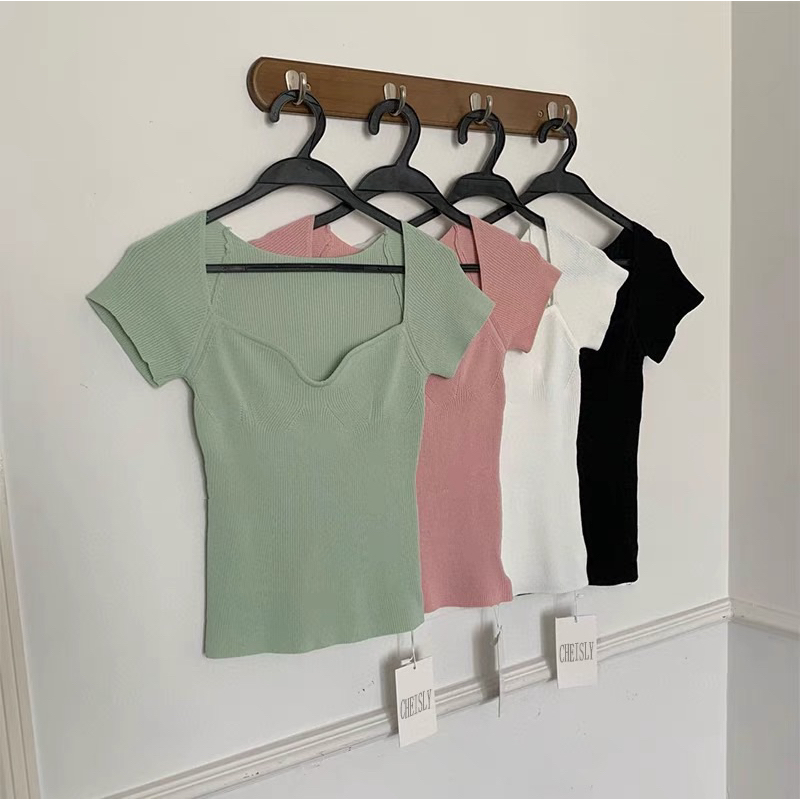 Áo Len Cộc Tay Cúp Ngực