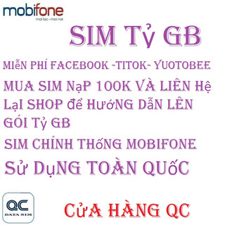 Sim 4G mobifone data không giới hạn xem phim thả ga