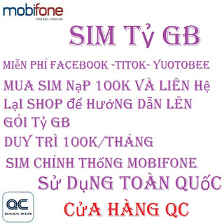 Sim 4G mobifone data không giới hạn xem phim thả ga