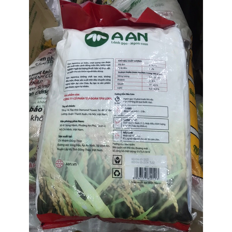 10kg gạo nhật Aan hạt tròn làm cơm sushi ,kimbap