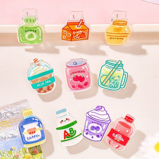Kẹp giấy đồ uống acrylic siêu cute