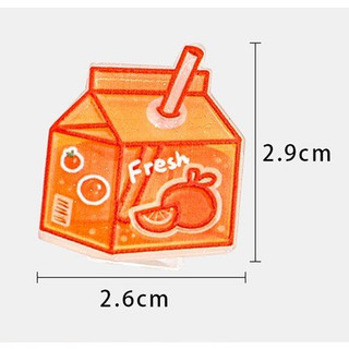 Kẹp giấy đồ uống acrylic siêu cute