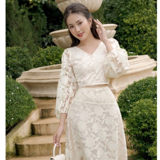 OLV - Áo kiểu tay dài Keva White Top