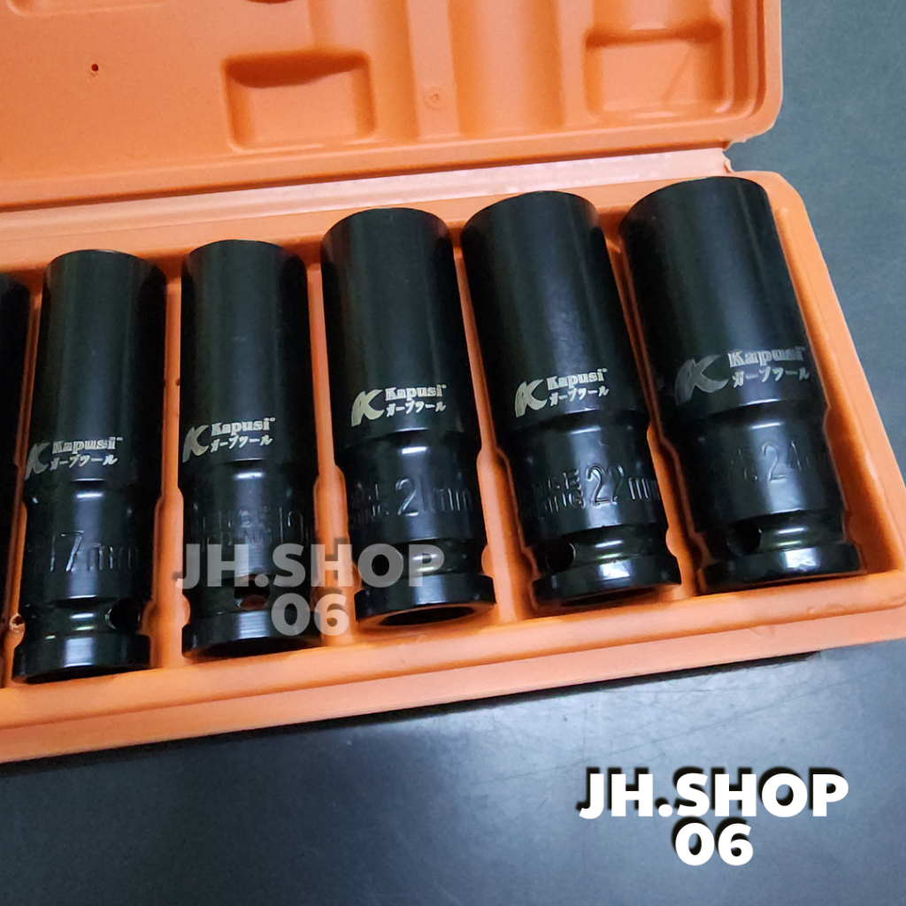 Bộ đầu tuýp dài thép đen 10 chi tiết kapusi JAPAN K-6055