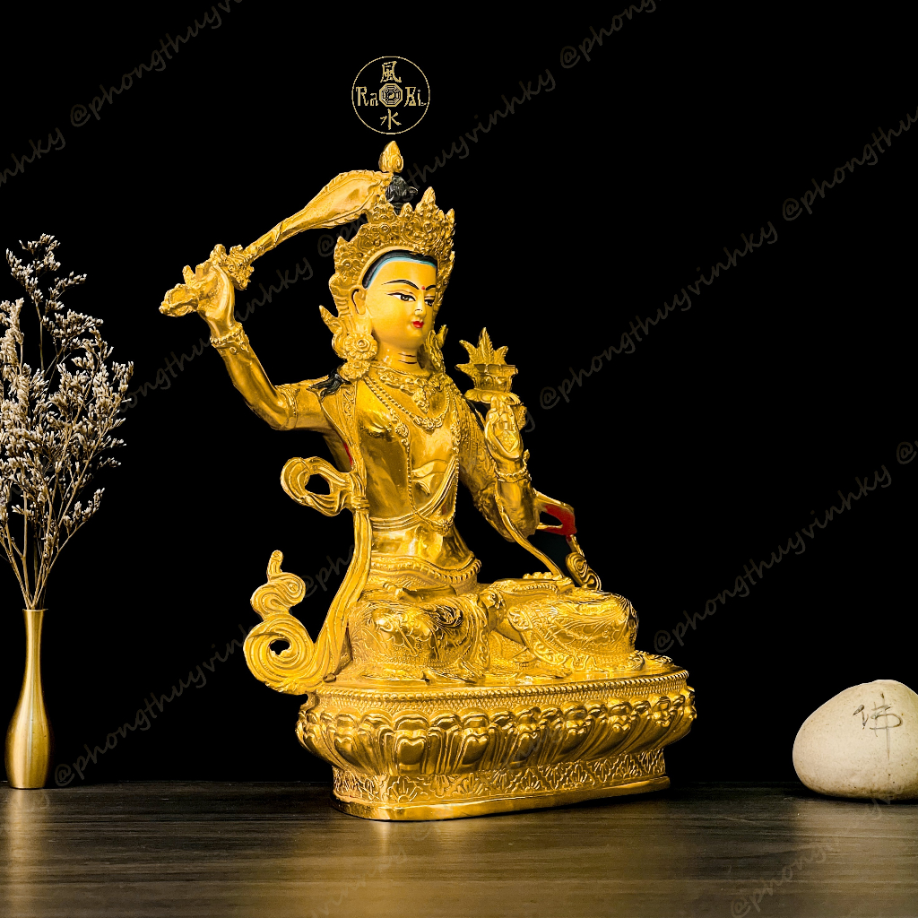 Đức Văn Thù Sư Lợi Bồ Tát - Tượng Đồng Thờ Cúng Mật Tông