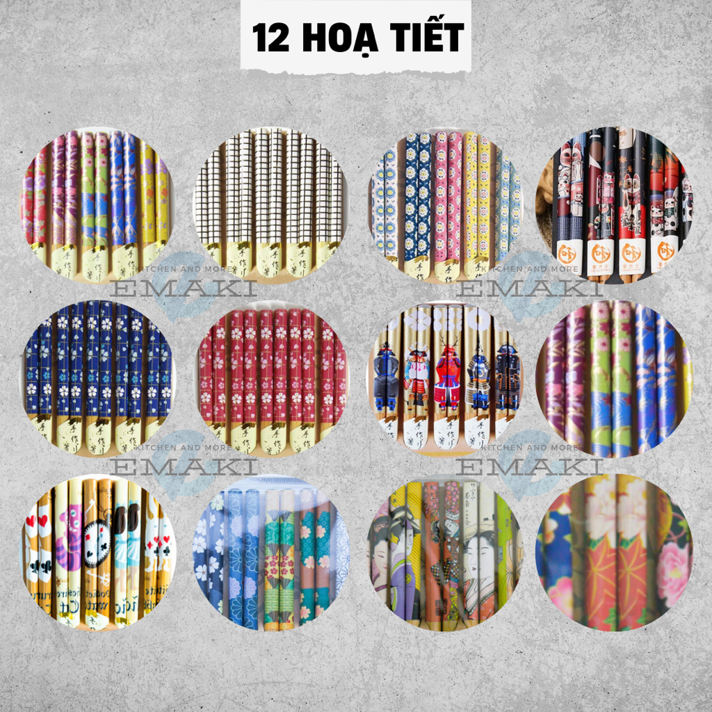 Bộ ĐŨA TRE xuất khẩu Nhật KOKUSAI 5 đôi 22.5cm NDCK - Đũa ăn cơm, Tre tự nhiên, không BPA, kháng khuẩn - Emaki Vietnam