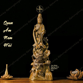 Đức Mẹ Nam Hải Quan Âm - Bồ Tát đứng Rồng - Tượng Đồng Thờ Cúng