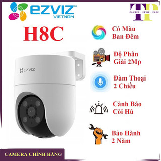 Camera ip wifi ezviz h8c 2k⁺ 4mp | h8c 2k 3mp | h8c fhd 2mp - ngoài trời - xoay 360 độ - đàm thoại - đêm có màu - còi hú