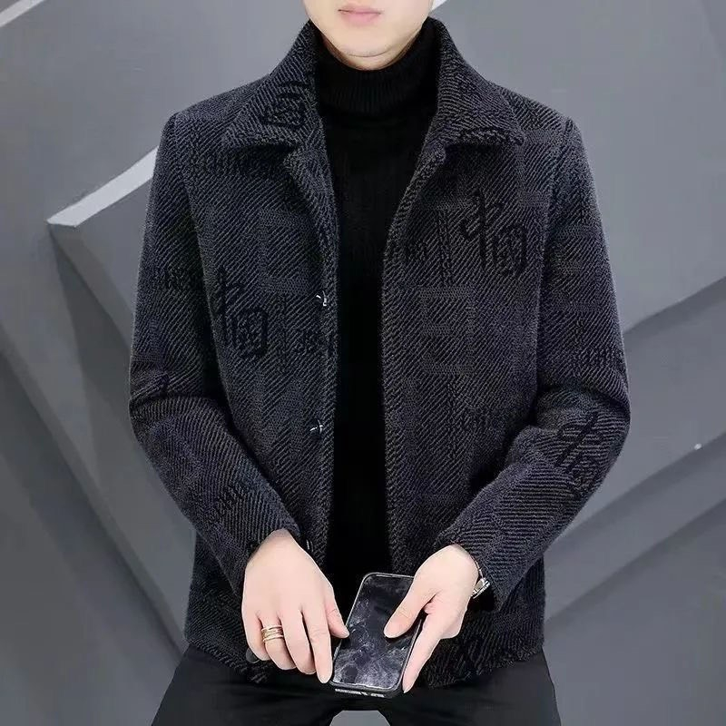 Áo khoác dạ nam thu đông dáng ngắn thời trang công sở lịch lãm