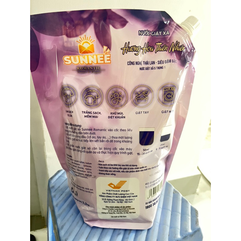 Q7- Nước Giặt Xả Sunnee Luxury Túi 2.2Kg 110.000đ