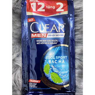 Dây gội clear mát lạnh bạc hà/clear men