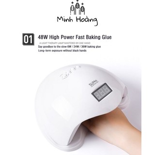 Máy hơ gel SUN 5 UV/LED tem xanh 48W 24 bóng đèn phù hợp với thợ mới và tự làm nail tại nhà