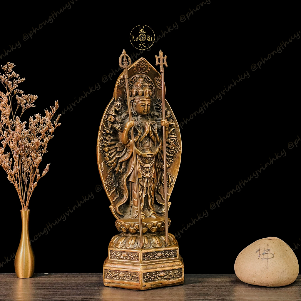 Đức Quan Âm Thiên Thủ Thiên Nhãn Bồ Tát đứng - Tượng Đồng Thờ Cúng
