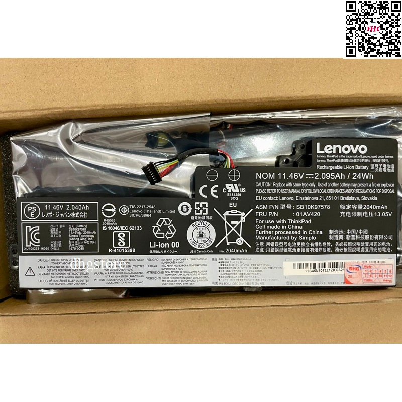 Pin laptop Lenovo ThinkPad T470 T480 A475 A485 TP25 01AV421 01AV489 01AV419 01AV420 01AV424 01AV423