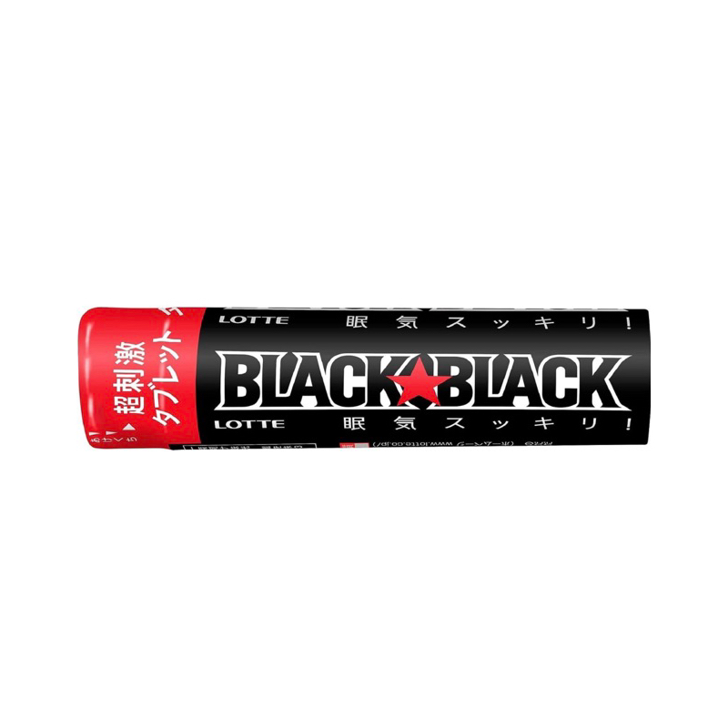 Viên ngậm bạc hà LOTTE BLACK BLACK Nhật Bản siêu cay 32 viên lớn/hộp