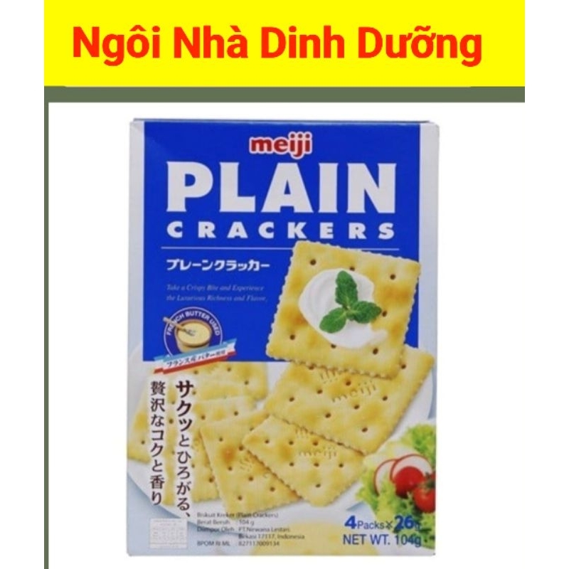 Bánh Ăn Kiêng Cracker Vị Nguyên Bản Meiji  104g