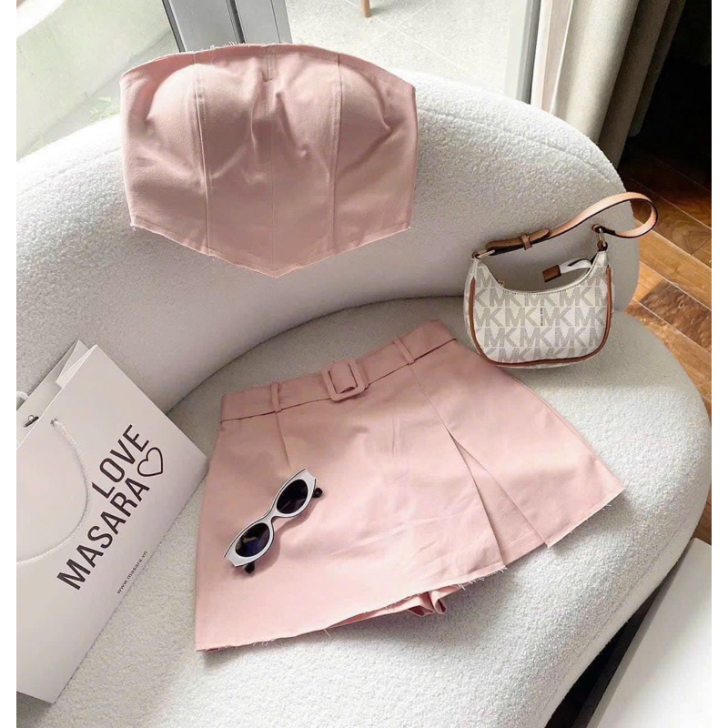 SET ÁO CUP KÈM SHORT GIẢ VÁY 3 MÀU