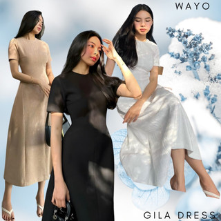[Gila Dress] Đầm WAYO thiết kế body gân sọc công sở dự tiệc thanh lịch