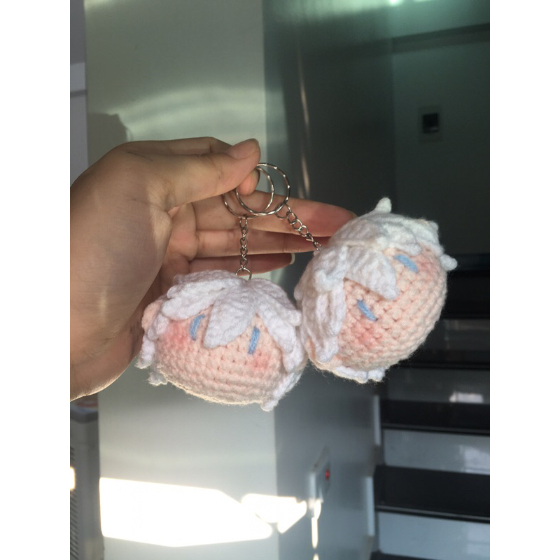 Móc khoá len mochi anime theo yêu cầu đáng yêu phù hợp trưng bày, tặng bạn bè